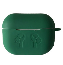 Чохол для AirPods PRO 2 силіконовий LOGO 2в1(+ карабин) тех.пак Dark green mag-2000001432808138357
