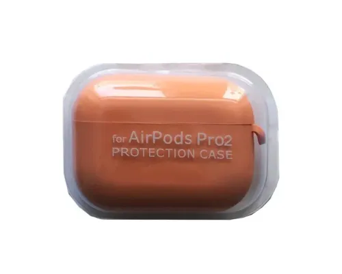 Чохол для AirPods PRO 2 SILICONE CASE/MICROFIBER Orange mag-2000001662762147249