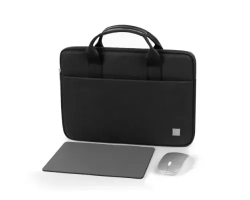Сумка для ноутбука WiWU Genius Combo Set Комплект 3в1(сумка, миша, килимок) 15.6'' Black mag-6976195095845153538