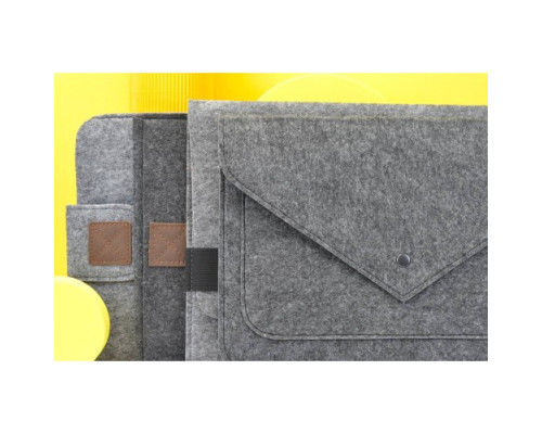 Сірий чохол-конверт для Macbook 13 New GM07-13New mag-200000127526955879
