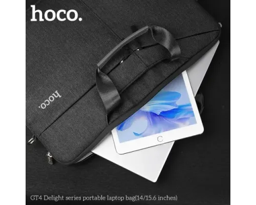Сумка для ноутбука HOCO GT4 Delight series portable laptop bag(15.6 inches) Темно Сіра mag-6942007634502144039