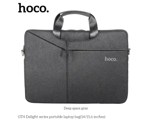 Сумка для ноутбука HOCO GT4 Delight series portable laptop bag(15.6 inches) Темно Сіра mag-6942007634502144039