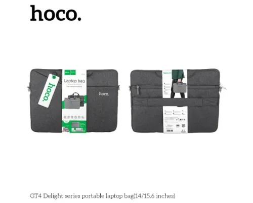 Сумка для ноутбука HOCO GT4 Delight series portable laptop bag(15.6 inches) Темно Сіра mag-6942007634502144039