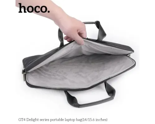 Сумка для ноутбука HOCO GT4 Delight series portable laptop bag(15.6 inches) Темно Сіра mag-6942007634502144039