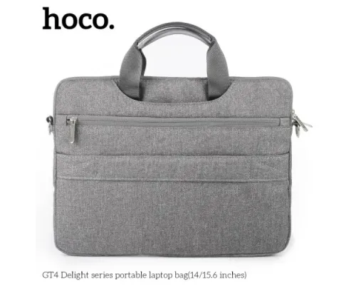 Сумка для ноутбука HOCO GT4 Delight series portable laptop bag(15.6 inches) Сіра mag-6942007634519144040