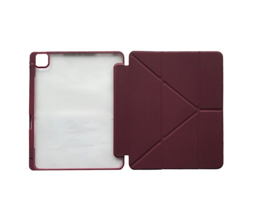 Чохол Smart Case Clear+stylus for Apple iPad Air 13 2024/2025 Dark Red mag-2000001588079133731