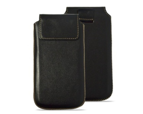 чохол витяжка шкіряний Grand КМ для Nokia 216 чорний mag-200000076584656719