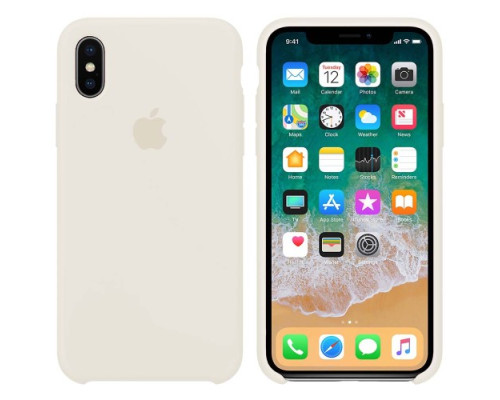 Чохол Silicone case for iPhone X/XS ( 9) white mag-200000088916011920