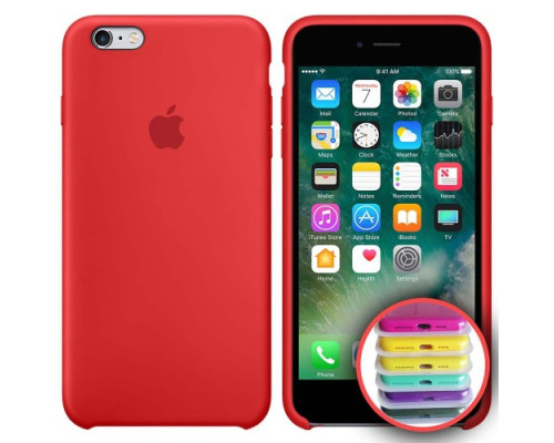 Чохол Silicone Case Full Copy for iPhone 6S (14) red mag-20000010302193682