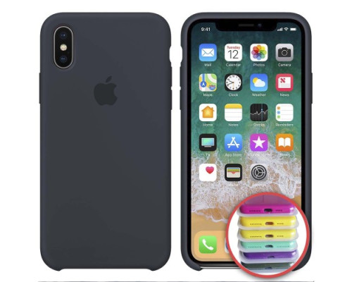 Чохол Silicone Case Full for iPhone XS Max (15) pebble mag-200000113944860599