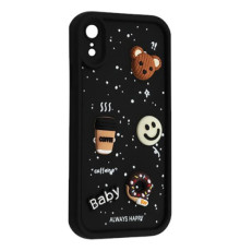 Чохол HAPPY Donut Case for iPhone XR Black mag-2000001562024135217