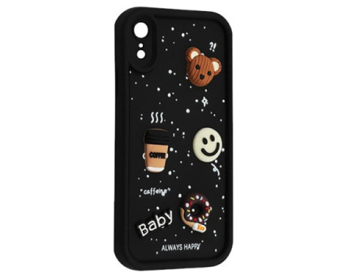 Чохол HAPPY Donut Case for iPhone XR Black mag-2000001562024135217
