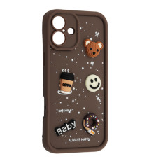 Чохол HAPPY Donut Case for iPhone 16 Plus Brown mag-2000001563052106672