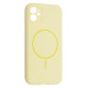 Чохол Silicone Case Full Camera Fine Ring MagSafe for iPhone 11 Melow Yellow mag-200000158507861777