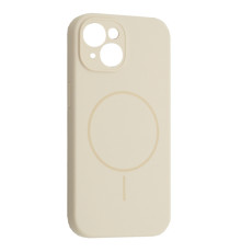 Чохол Silicone Case Full Camera Fine Ring MagSafe for iPhone 15 Antique white mag-200000158582561852