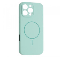 Чохол Silicone Case Full Camera Fine Ring MagSafe for iPhone 16 Pro Light Cyan mag-200000158645761915
