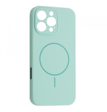 Чохол Silicone Case Full Camera Fine Ring MagSafe for iPhone 16 Pro Light Cyan mag-200000158645761915