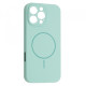 Чохол Silicone Case Full Camera Fine Ring MagSafe for iPhone 16 Pro Light Cyan mag-200000158645761915