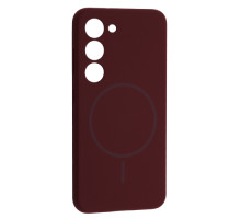 Чохол Silicone Case luxury+MagSafe for Samsung S23 Plum mag-2000001594346134106