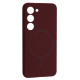 Чохол Silicone Case luxury+MagSafe for Samsung S23 Plum mag-2000001594346134106