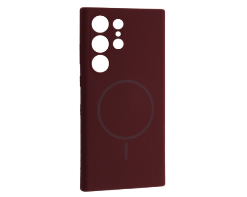Чохол Silicone Case luxury+MagSafe for Samsung S24 Ultra Plum mag-2000001594643134134