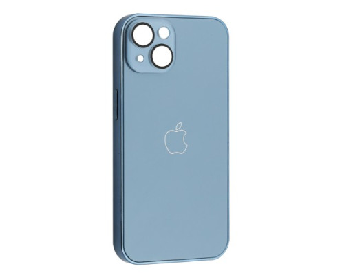 Чохол NEW GLASS MAGSAFE Case for iPhone 15 Light blue mag-200000153991051436