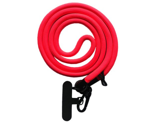 Шнурок NEW (120см) 8mm з карабіном + тримач для чохлів (універсальний) Hot pink mag-2000001605257140048