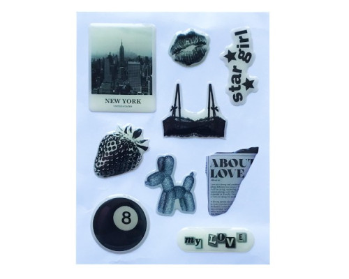 Набір наклейок 3D STICKERS Fashin style 20 mag-2000001626306142149