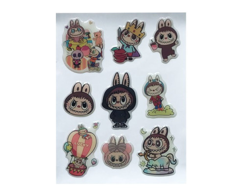 Набір наклейок 3D STICKERS Labubu 11 mag-2000001627013142448