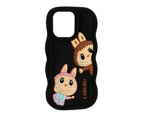 Чохол LABUBU Case for iPhone 12 Pro Max/ 13 Pro Max/ 14 Plus/ 15 Plus Black mag-2000001636831143820