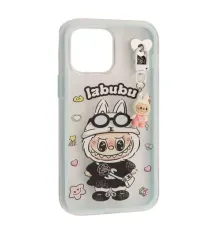 Чохол LABUBU (з брелком) for iPhone 11 Blue mag-2000001637586143870