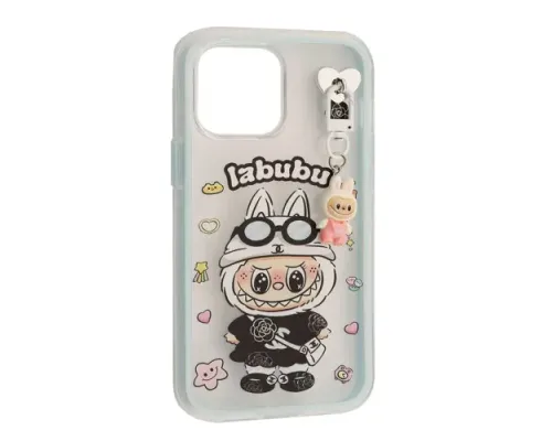 Чохол LABUBU (з брелком) for iPhone 11 Blue mag-2000001637586143870