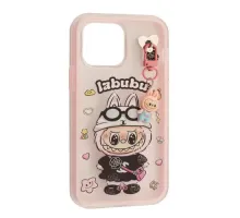 Чохол LABUBU (з брелком) for iPhone 14 Pro Pink mag-2000001637982143910