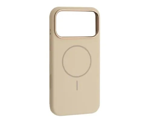 Чохол Liquid Silicone Case Metal Camera MagSafe для iPhone 17 Pro Antique white mag-2000001638408144112