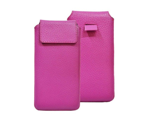 чохол витяжка шкіряний Grand КМ універсальна 4,5 (132*68*12мм) рожевий mag-2000000631653140515