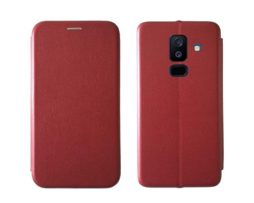 Чохол-книжка Level for Samsung A6 Plus 2018 Marsala mag-2000000892450138415