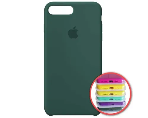 Чохол Silicone Case Full Copy for iPhone 7/8Plus (58) pine green mag-2000001085356147854