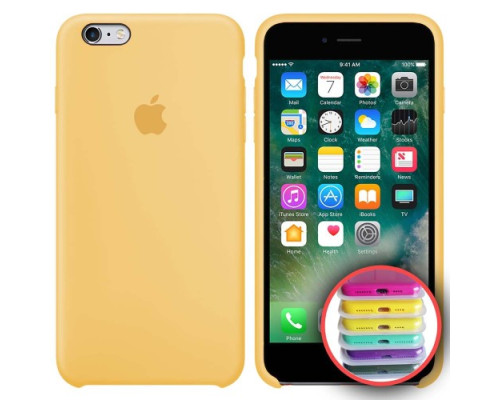 Чохол Silicone Case Full Copy for iPhone 6S ( 4) yellow mag-20000010298863718