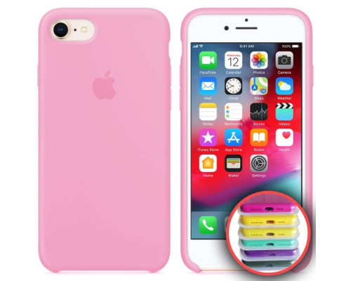 Чохол Silicone Case Full Copy for iPhone 7/8 ( 6) light pink mag-2000001030424141790