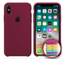 Чохол Silicone Case Full Copy for iPhone X/XS (52) marsala mag-2000001031681141810