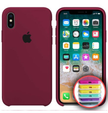 Чохол Silicone Case Full Copy for iPhone X/XS (52) marsala mag-2000001031681141810