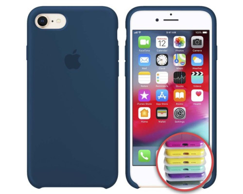 Чохол Silicone Case Full Copy for iPhone 7/8 (20) blue cobalt mag-2000001141847141840