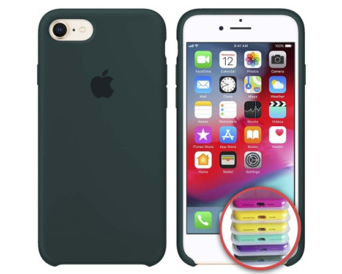 Чохол Silicone Case Full Copy for iPhone 7/8 (49) forest green mag-2000001139363141830