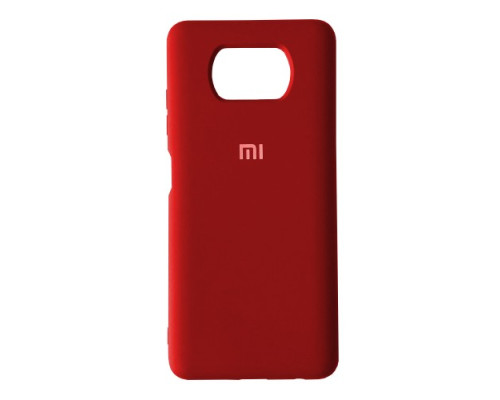 Чохол Silicone Case Full for Xiaomi Poco X3 NFC Red mag-20000012398725137