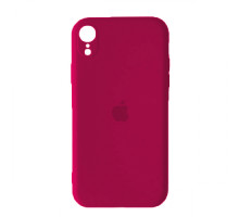 Silicone Case Full Camera Square side Copy for iPhone XR Rose red mag-2000001396742142643