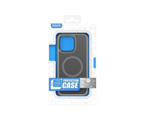 Чохол ROCK Metal-Lens Shield with Magnetic for iPhone 15 Titanium Black mag-2000001487587100149