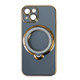 Чохол GLITTER SHINING HOLDER MagSafe for iPhone 15 Blue mag-200000149672518646