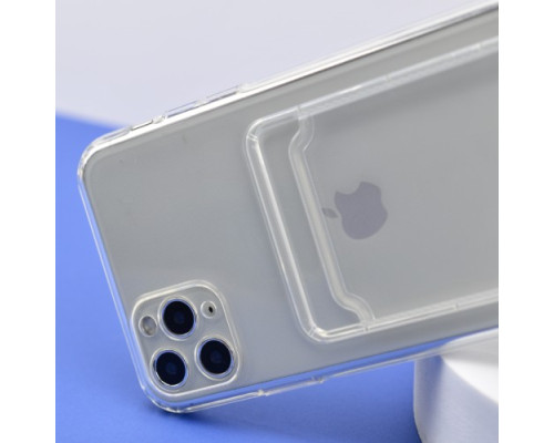 Чохол Silicone CARD CASE 1,5 mm for iPhone 14 Transparent mag-200000141350013242