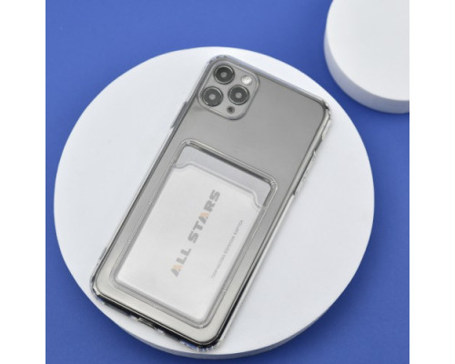Чохол Silicone CARD CASE 1,5 mm for iPhone 14 Transparent mag-200000141350013242