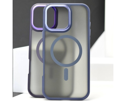 Чохол NEW MATTE MAGSAFE for iPhone 16 Pro Max Dark blue mag-200000155246952505